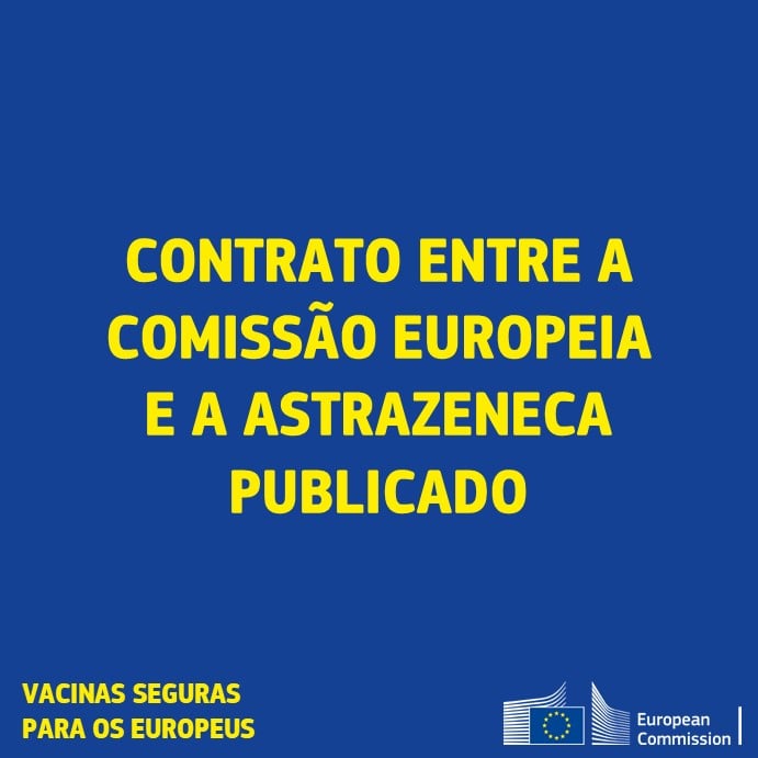 Vacinas: publicao do contrato entre a Comisso Europeia e a AstraZeneca