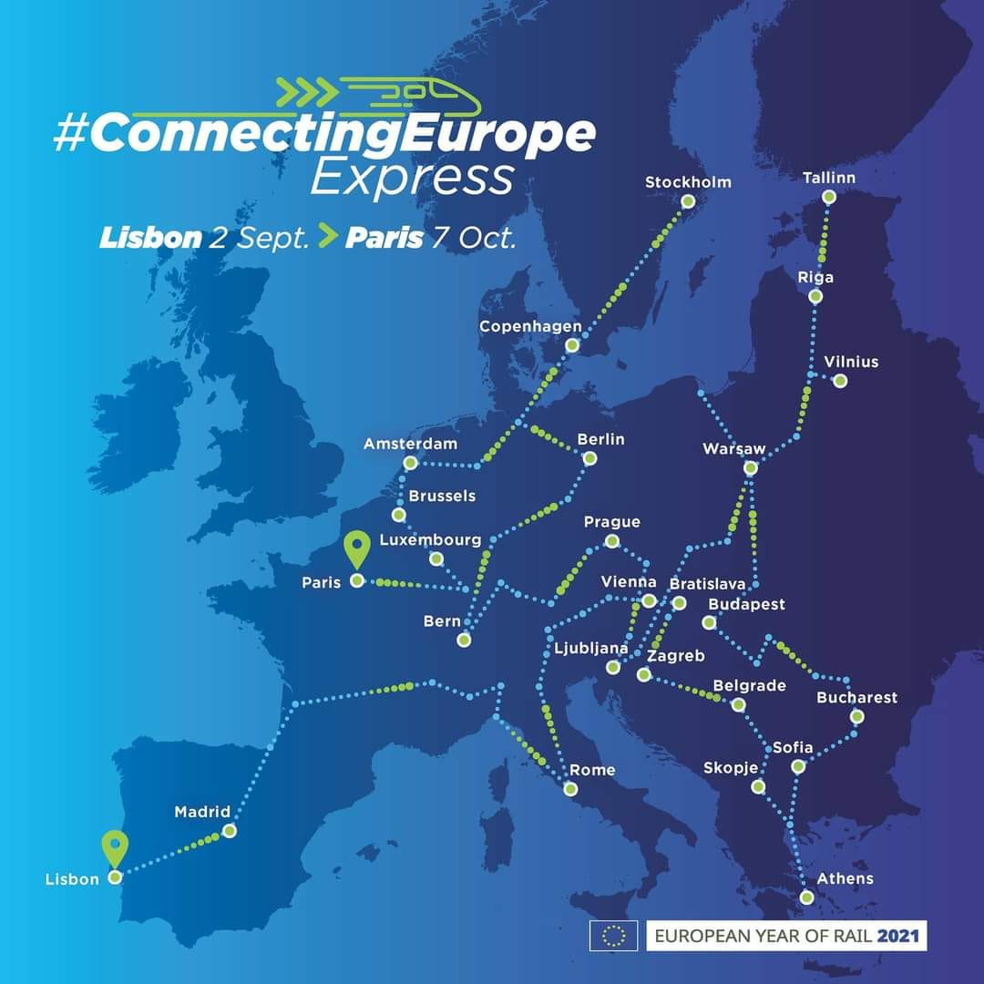  Ano Europeu do Transporte Ferrovirio: Connecting Europe Express est a sair da estao